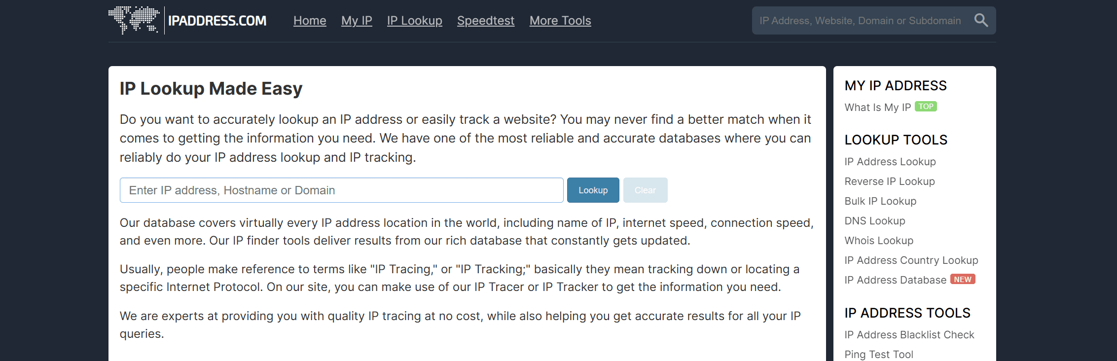 ip address lookup